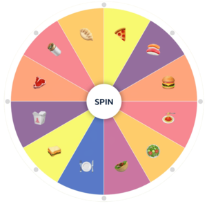 The Whee'Lunch wheel that permit to find a random lunch spot